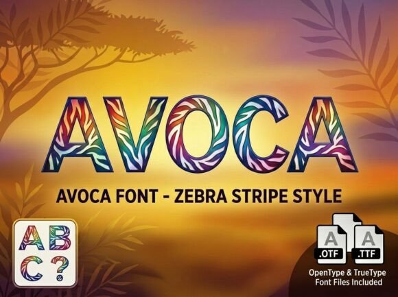 Avoca: A Display Typeface That Adds Organic Texture to Digital Layouts