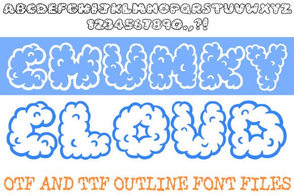 Chunky Cloud Font: A Playful Display Typeface for Campaign Headlines