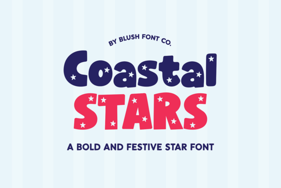 Coastal Stars: A Bold, Patriotic Display Font with Editorial Warmth
