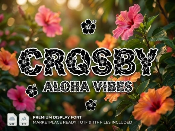 Crosby: A Premium Display Font for Tropical Branding
