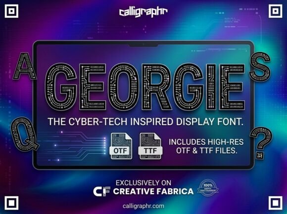 Georgie: A Sci-Fi Display Typeface for Bold Digital Headlines