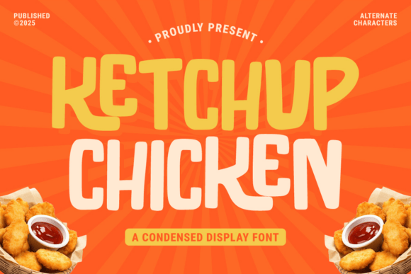 Ketchup Chicken: A Bold Display Font for Playful Brand Identities