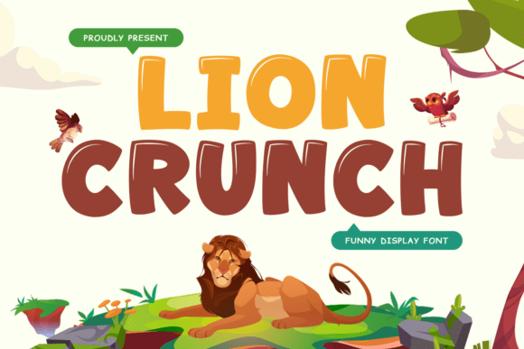 Lion Crunch: A Playful Display Font for Digital Brands
