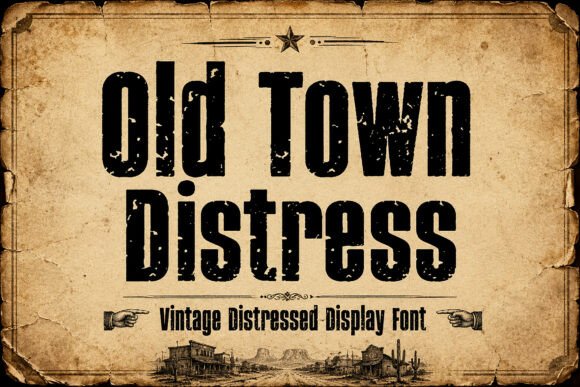 Old Town Distress: A Bold Vintage Display Font That Delivers