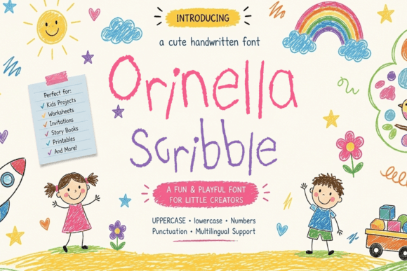 Orinella Scribble: A Playful Display Font for Digital Branding