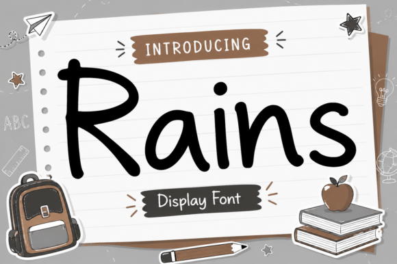 Rains: A Handwritten Display Font for Warm, Engaging Editorial Design