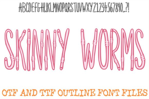 Skinny Worms Font: A Playful Display Typeface for Memorable Branding