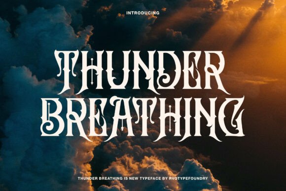 Thunder Breathing: A Classy Display Font for Handmade Brands